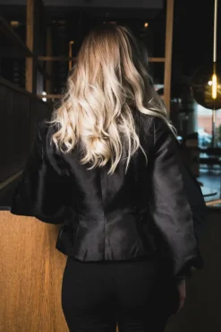 Vendela Balloon Sleeve Blouse Black