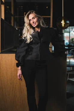 Vendela Balloon Sleeve Blouse Black