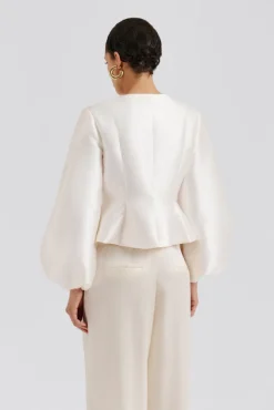 Vendela Balloon Sleeve Blouse Ivory