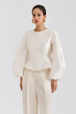 Vendela Balloon Sleeve Blouse Ivory