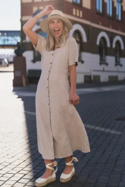 Viana Ginia 2/4 Dress Sand Melange
