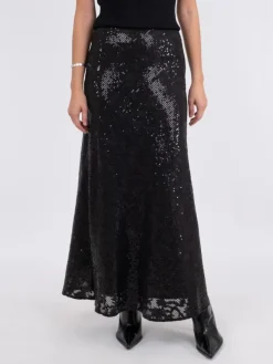Vicky Sequins Skirt Black