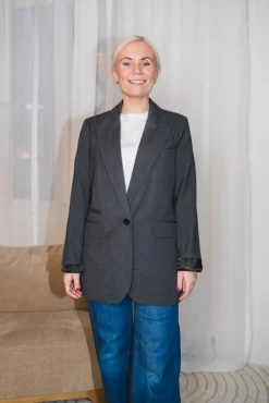 Vida Single Oversize Blazer Antracit