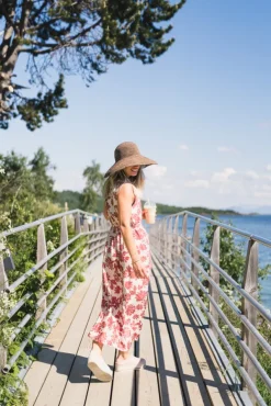 Vildana SL Dress Rhubarb Flower