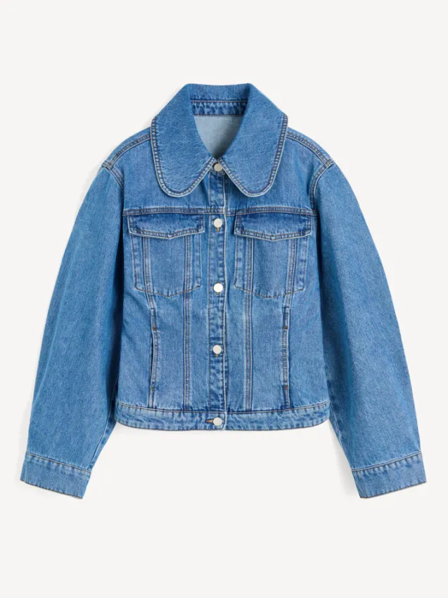 Villies Denim Jacket Mid Denim Blue