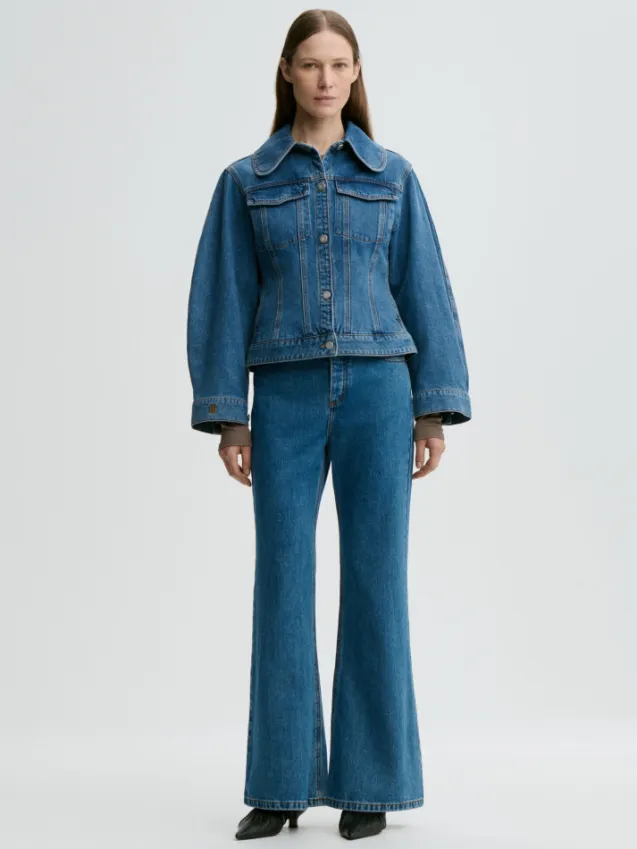 Villies Denim Jacket Mid Denim Blue