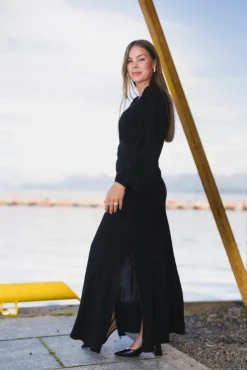 Viscose Maxi Dress Black