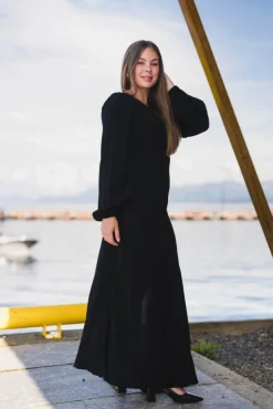 Viscose Maxi Dress Black