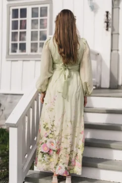 Viscose V-Neck Dress Growing Garden