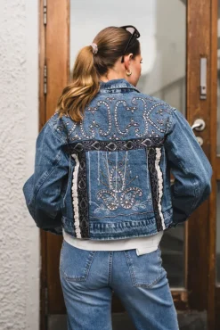 Vision LS Denim EMB Jacket Light Blue Denim