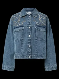 Vision LS Denim EMB Jacket Light Blue Denim