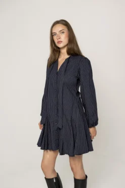 Vivienne Dress Pinstripe