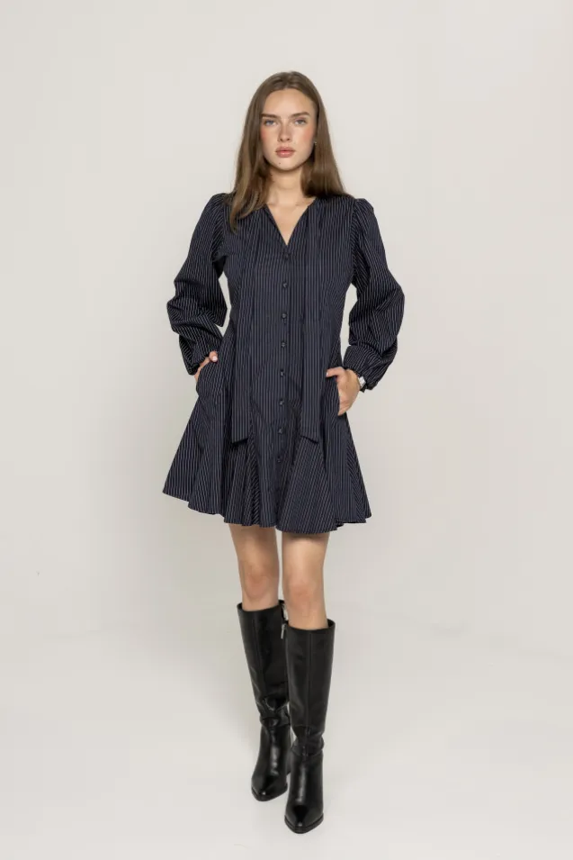 Vivienne Dress Pinstripe