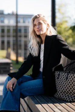 Vola Single Oversize Blazer Black