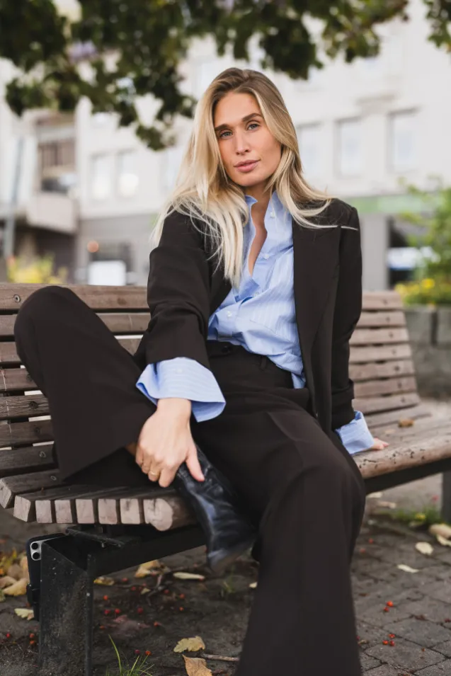 Vola Wide Pant Dark Brown