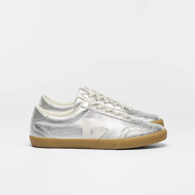 Volley Leather Silver White Natural
