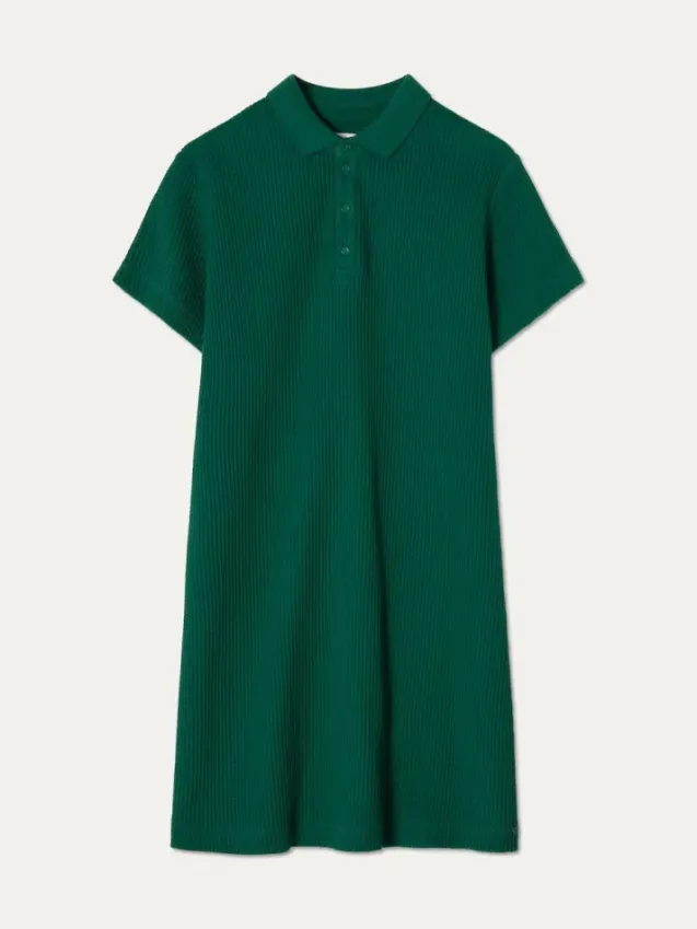 Waffle Dress Green