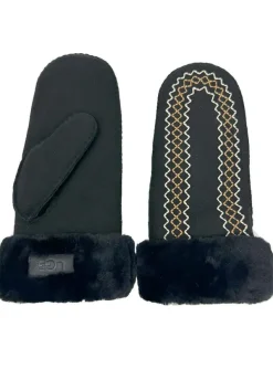 W Atherson Embroidered Mitten Black