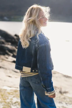 W Cropped Denim Jacket Blue