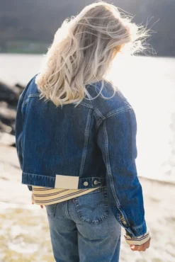 W Cropped Denim Jacket Blue