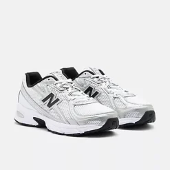 740 White With Metallic Silver