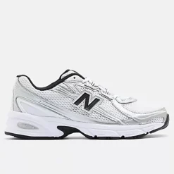 740 White With Metallic Silver