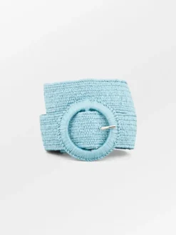 Wide Zia Belt Aqua Gray