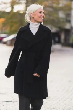 Wool Coat Mid Black