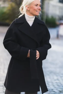 Wool Coat Mid Black