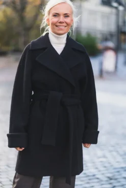 Wool Coat Mid Black