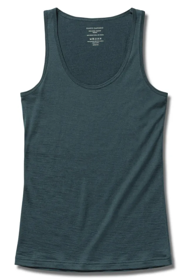 Wool/Tencel Tanktop Deep Teal