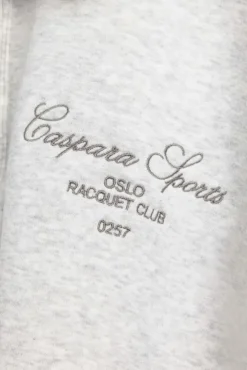 W. Racquet Club Rugby Shirt Grey Melange W. Dark Olive