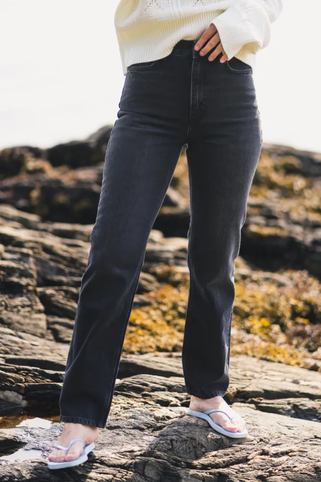 W Regular Jeans Black Washed