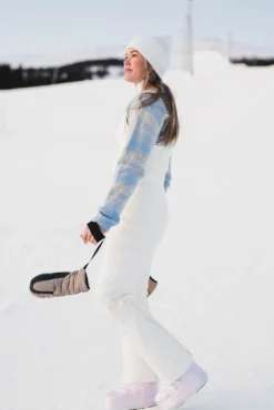 W Tryvann Bib Trousers Ecru