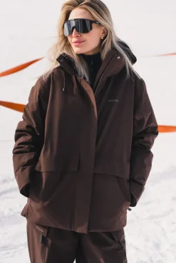 W Tryvann Down Jacket Dark Brown