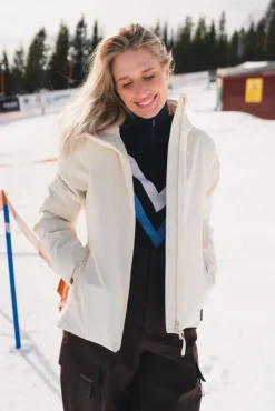 W Tryvann Light Down Jacket Ecru