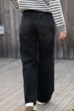 W Wide Jeans Black Washed