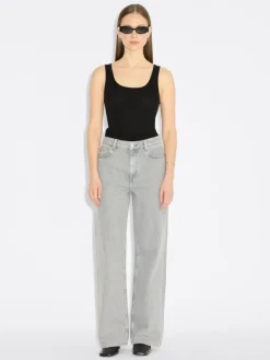 W Wide Jeans Light Grey