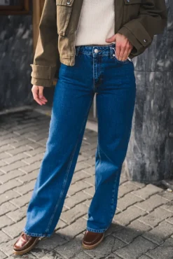 W Wide Jeans Mid Blue