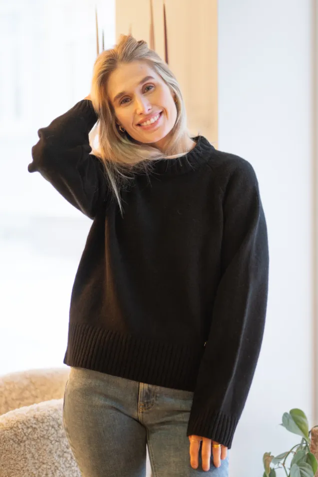 W. Wool Crew Black