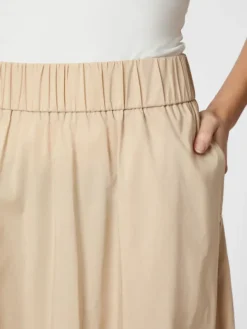Yara Long Poplin Skirt Dark Sand