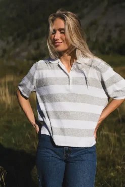 Yasmin Stripe Grey/Creme