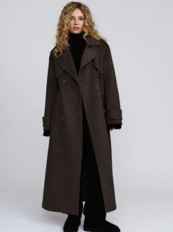 Yua Coat Dark Brown