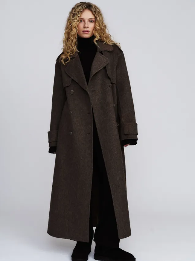Yua Coat Dark Brown