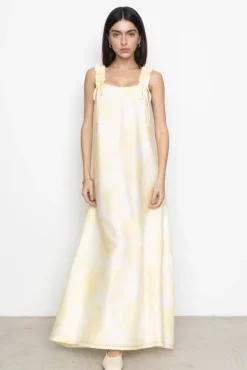 Zaha Dress Yellow Floral Print
