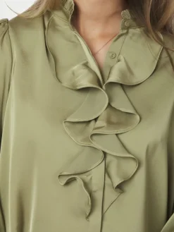 Zamola Blouse Dusty Army