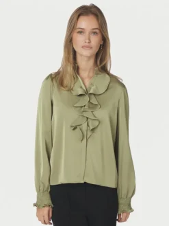 Zamola Blouse Dusty Army
