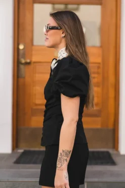 Zaria Poplin Blouse Black