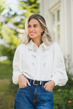 Zimia LS Shirt Star White